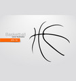 silhouette of a basketball ball vector image