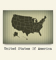 america map on cardboard vector image vector image