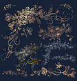 big collection set golden flourishes vector image vector image