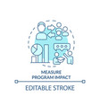 measure program impact turquoise concept icon vector image vector image