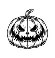 vintage concept halloween pumpkin vector image