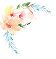 watercolor greeting card flowers vector image vector image