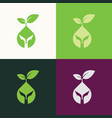 green round logo vector image vector image