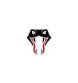 creative serpent cobra head logo vector image vector image