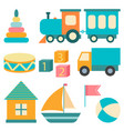 kids toys set vector image