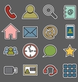 communication icons vector image