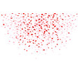 red hearts confetti vector image