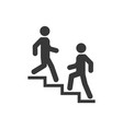 upstairs-downstairs icon sign walk man vector image