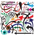 arrows doodles vector image