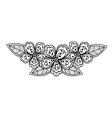 beautiful black-and-white flower hand drawing vector image vector image