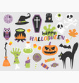 happy halloween flat design vector image