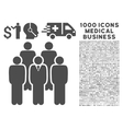staff icon with 1000 medical business pictograms vector image