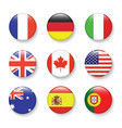 international flag set in circle design element vector image