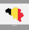 belgium map flag vector image