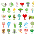 biggest collection of logos stylized tree vector image