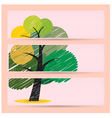 creative scribble tree banners concept vector image