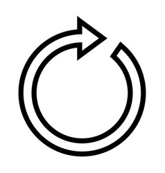 Rotate arrow line icon Royalty Free Vector Image