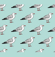 seamless pattern with seagulls vector image vector image