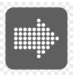 Dotted arrow right rounded square button Vector Image