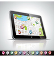 technology with shiny pda device vector image vector image
