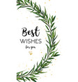 floral greeting card design eucalyptus green vector image vector image