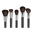 realistic professional cosmetics brush set vector image vector image