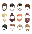 hairstyle beard and hair face cut mask flat vector image vector image