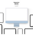 realistic responsive devices mockup vector image