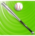 baseball bat and ball vector image