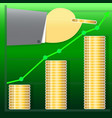 marketing business graphs growth vector image
