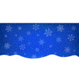 blue winter background with snowflakes abstract vector image vector image