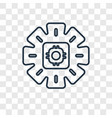 gears concept linear icon isolated on transparent vector image