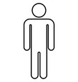 man figure line icon human adult symbol vector image