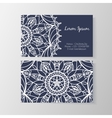 business card with stylish modern floral pattern vector image