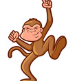 dancing monkey vector image vector image