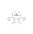 doodle infographic circles with 4 options hand vector image
