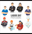 labor day promotional poster with popular vector image