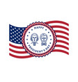 presidents day card usa flag and day vector image vector image