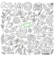 spring doodles collection vector image