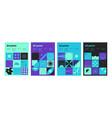 bauhaus banners abstract minimal a4 posters vector image vector image