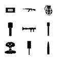 black terrorism icons set vector image