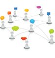 networking figures vector image vector image