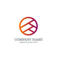 round level abstract logo vector image
