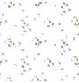 seamless floral pattern with cute tiny small vector image vector image