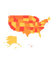 map of united states america usa in four vector image