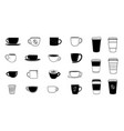 coffee cup and paper silhouette vector image vector image
