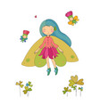 cute little fairy princess and wood elves vector image