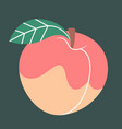 peach in flat style vector image vector image