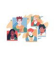 set different people avatars vector image vector image