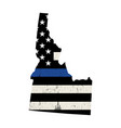 state idaho police support flag vector image vector image